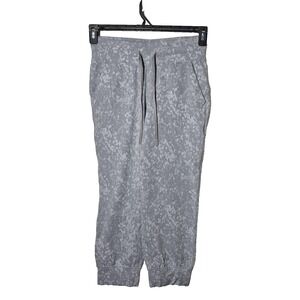 Lululemon Jogger‎ Pants Womens 4 Gray LW6B00S Cropped Sweatpants Lounge Print